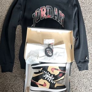 Plaid Jordan bundle…shoes 6.5 men’s and shirt small men’s